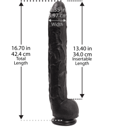 Doc Johnson Gode XXL Dick Rambone 34 x 6.4 cm Noir
